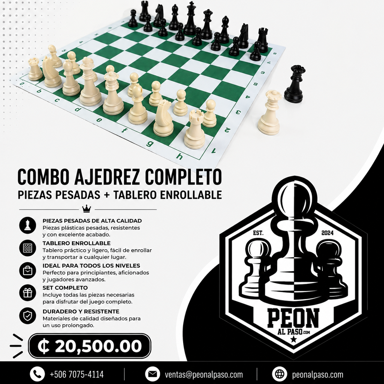 Combo piezas pesadas con tablero de vinil